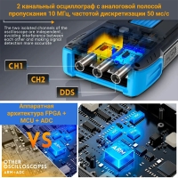 Осциллограф портативный FNIRSI 2C23T, 2 канала до 10 мГц, генератор