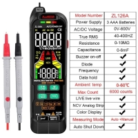 Профессиональный мультиметр FUYI ZL126A ручной/авто (U/R/C/Hz)