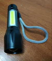 Светодиодный компактный фонарик с боковой лампой, 3 режима, компактный USB