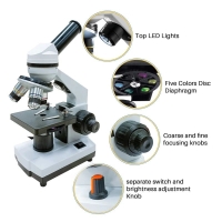 Микроскоп биологический G3006A 40X-1600X с набором слайдов