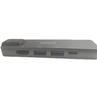 Адаптер GERLAX GV-04, 5 в 1, USB c, Type-C, HDMI, USB A, 2 USB 2.0, RJ45