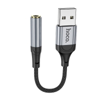 Шнур HOCO LS36 Аудио конвертор, USB на AUX (мама) 12 см