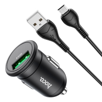 Зарядное устройство автомобильное HOCO Z43, USB, микро 1 м , QC 3.0