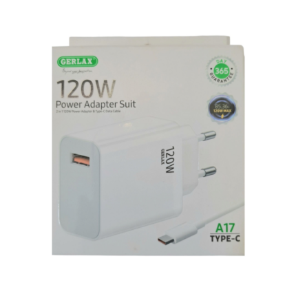 Зарядное устройство GERLAX A17, PD 120W 6А, USB