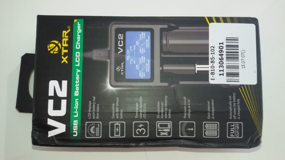 XTAR VC2 USB зарядное устройство для Li-ion аккумуляторов (Код: )