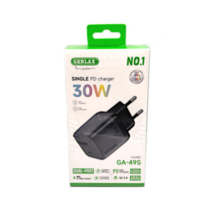 Зарядное устройство GERLAX GA-49S USB Type-C, 30W, голова