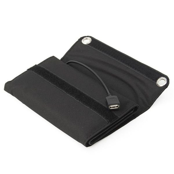 Солнечная зарядка, складная походная 5 В, 7 Вт. Для зарядки телефонов (Код: )