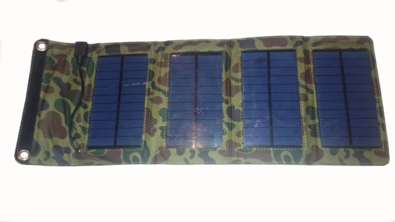 Солнечная зарядка, складная походная 5 В, 7 Вт. Для зарядки телефонов (Код: )