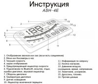 Проектор-дисплей на стекло для автомобиля HUD ASH-4E (Код: )