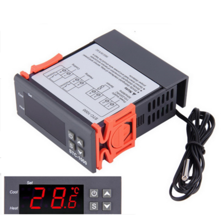 Терморегулятор цифровой STC-3008 220В, 2 датчика, 2 дисплея