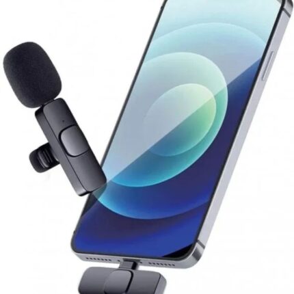 Микрофон петличка беспроводной K10, 2-микрофона, для IpHone, зарядка Type-C
