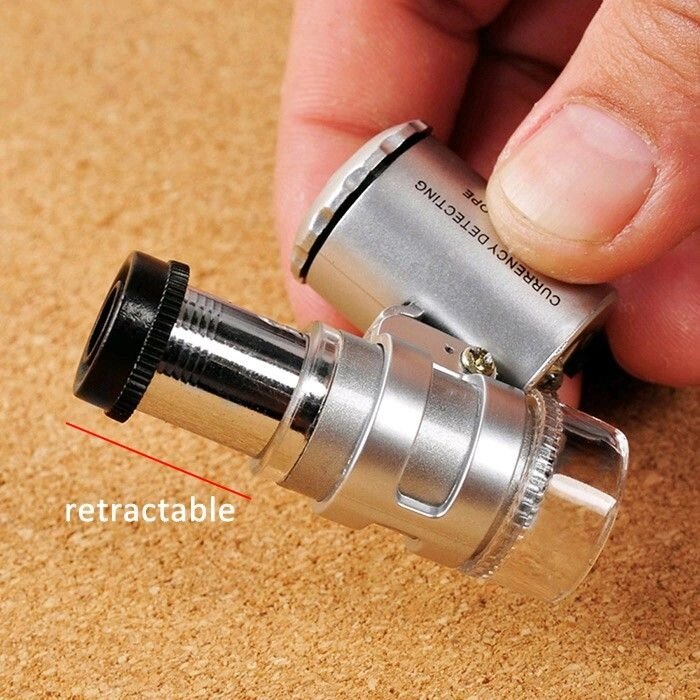 Микроскоп 60Х миниатюрный с подсветкой