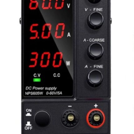 Регулируемый лабораторный блок питания NPS605W 0-60 В, 5 А, 3 индикатора