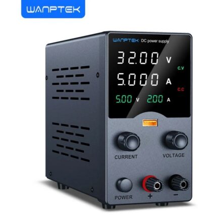 Блок питания Wanptek GA305H, 0-32В/5А, LED 4 разряда, USB В/А, черный