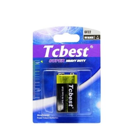 Батарея "Крона" Tcbest 6F22 9В, 200 мАч, цинково-углеродная, блистер