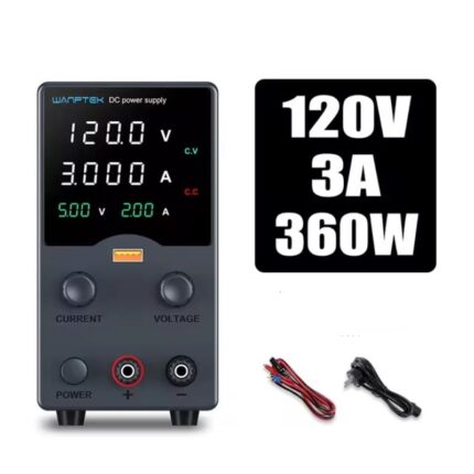 Блок питания Wanptek W-GA1203H 0-120В/3А LED В/А, USB В/А, черный