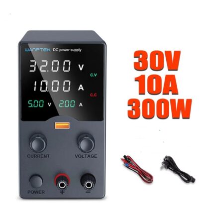 Блок питания Wanptek W-GA3010H 0-32В/10А LED В/А, USB В/А, черный