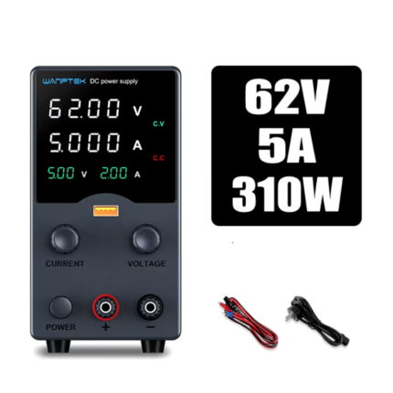 Блок питания Wanptek W-GA605H 0-62В/5А LED В/А, USB В/А, черный
